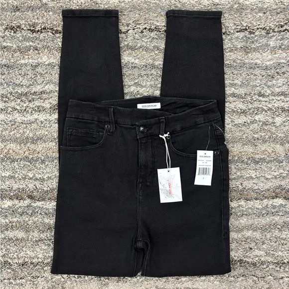 Good American High Rise Good Waist Crossover Skinny Jeans Sz 2 NWTSkinny NEW-